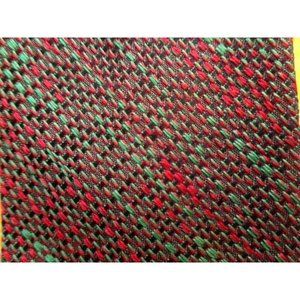 1960s VINTAGE CHRISTIAN DIOR ~SILK DRESS SHIRT SUIT TIE ~ RED GREEN STRIPE ~ 53"